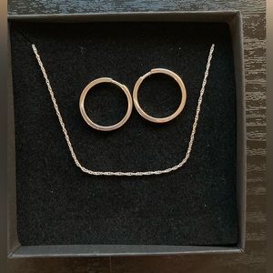 Classic Hoops (Silver, Pair) and Sweet Nothing Choker (Silver)